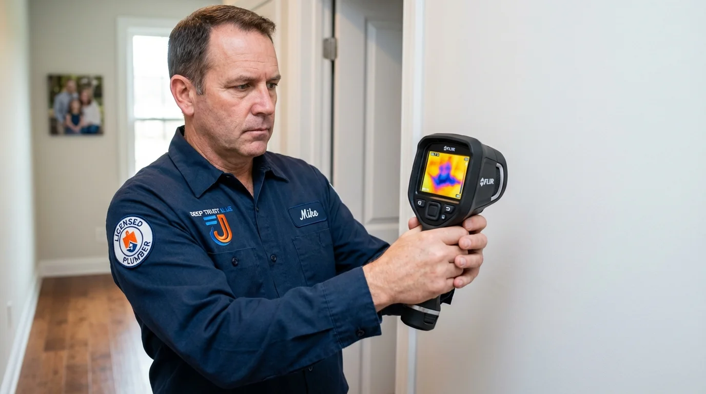 Thermal imaging leak detection by Johns Plumbing LLC in Hingham